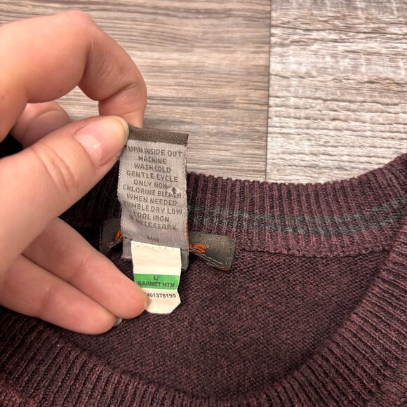 Dockers Burgundy Gray Mens L Argyle Diamond Crewneck Pullover Sweater Grandpa‎ - Picture 5 of 8